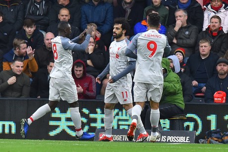 Goal Mohamed Salah 11 Liverpool Celebrates Editorial Stock Photo