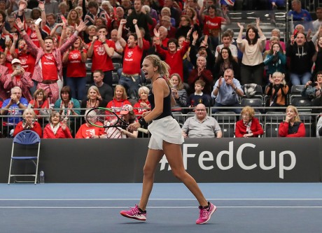 Great Britains Katie Boulter Celebrates Winning Editorial Stock Photo