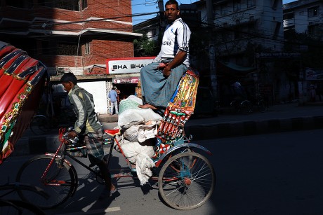 Man Takes Ride Rickshaw Dhaka Bangladesh Editorial Stock Photo Stock