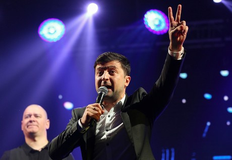 Volodymyr Zelensky C Performs During Comedy Editorial Stock Photo