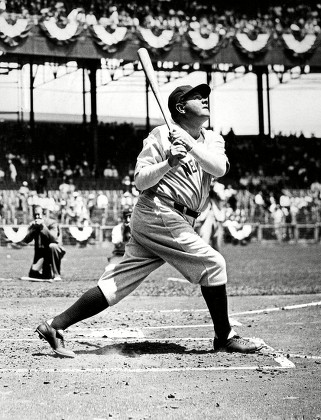 Ev Babe Ruth Hitting Home Run Editorial Stock Photo Stock Image