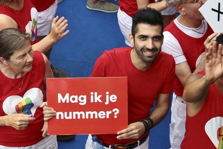 Canal Parade During Amsterdam Gay Pride Editorial Stock Photo Stock