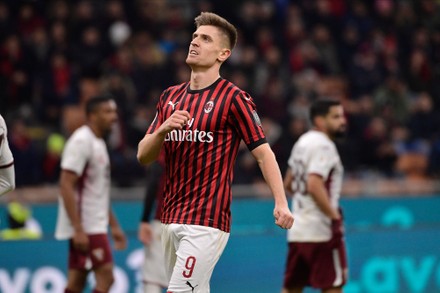 Krzysztof Piatek Ac Milan Shows His Editorial Stock Photo Stock Image