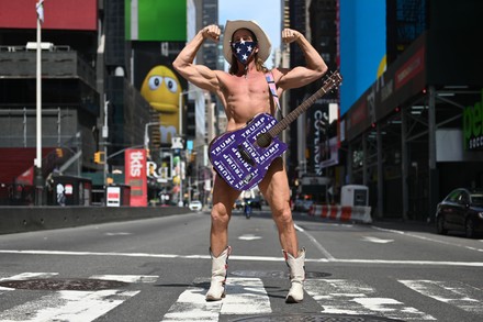 New York Naked Cowboy Aka Robert Editorial Stock Photo Stock Image