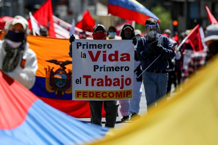 Ecuadorians Take Streets Protest Against Lenin Editorial Stock Photo