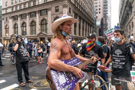 Protesters Confront Naked Cowboy Peaceful Rally Editorial Stock Photo