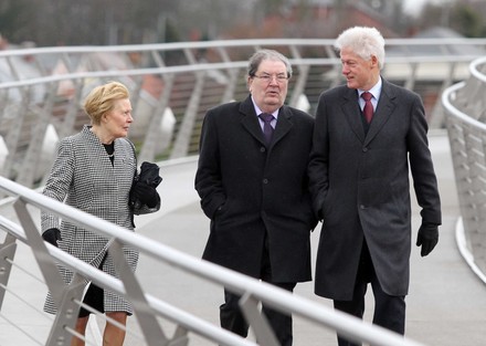 Former American President Bill Clinton Visit To Northern Ireland Uk