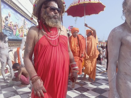 Naga Sadhu Naked Holy Man Poses Editorial Stock Photo Stock Image Shutterstock