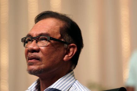 Malaysian Opposition Leader Anwar Ibrahim Speaks Editorial Stock Photo