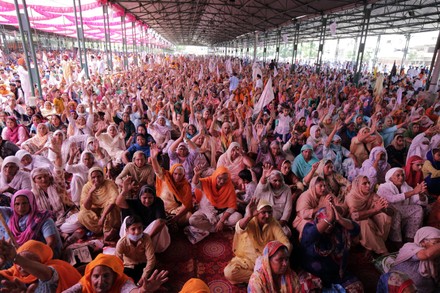 Women Farmers Community Shout Slogans They Editorial Stock Photo