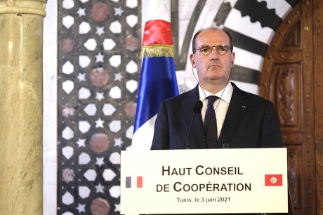 French Prime Minister Jean Castex Visit To Tunisia Jun Stock