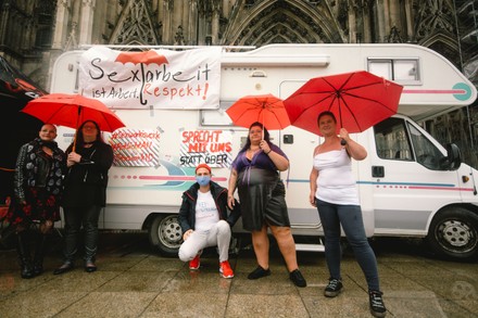 Sex Workers Pose Picture Demonstrating Front Editorial Stock Photo