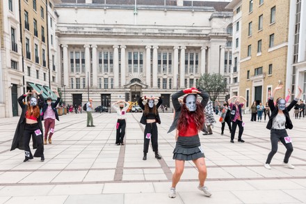 Extinction Rebellion Protestors Wearing Face Mask Editorial Stock Photo