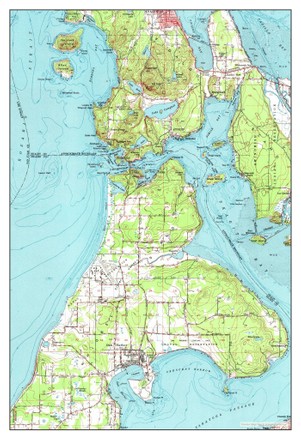 Usa Timeless Maps Deception Pass Washington Editorial Stock Photo