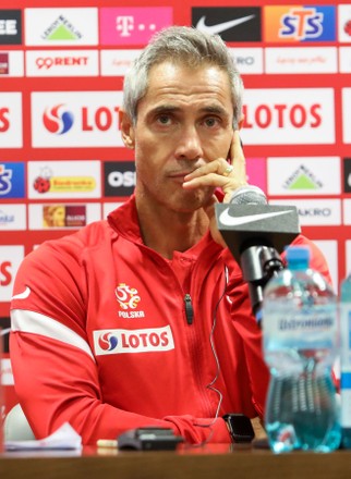 Paulo Sousa During Press Conference Warsaw Editorial Stock Photo