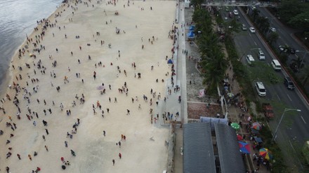 Aerial View Manila Baywalk Dolomite Beach Editorial Stock Photo Stock