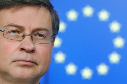 Valdis Dombrovskis European Commissioner Trade European Editorial Stock