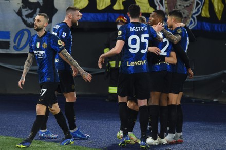 Hakan Calhanoglu Inter Celebrating After Score Editorial Stock Photo