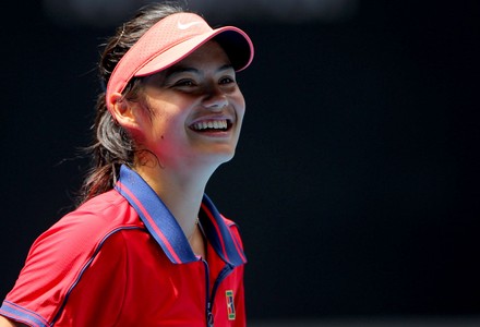 Emma Raducanu Gbr Smiles During Practice Editorial Stock Photo Stock