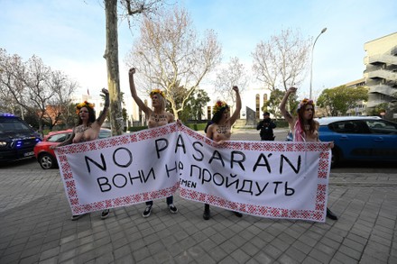 imágenes de Femen protests in Madrid Spain 02 Mar 2022 Imágenes de