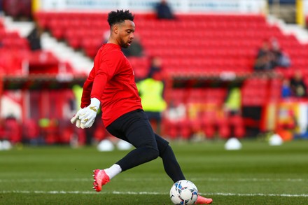 Swindon Towns Goalkeeper Jojo Wollacott Warms Editorial Stock Photo