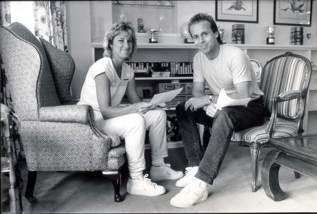 Chris Evert John Lloyd 1987 Editorial Stock Photo Stock Image