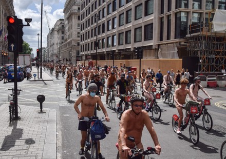 World Naked Bike Ride In London UK 11 Jun 2022 Stock Pictures