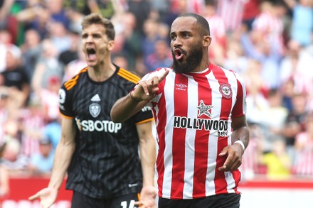 Bryan Mbeumo Celebrates Scoring Brentfords Fourth Editorial Stock Photo