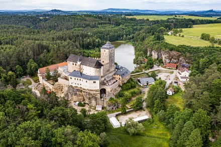 Aerial Kost Castle Bohemian Paradise Czech Editorial Stock Photo