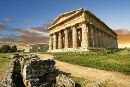 Ancient Doric Greek Temple Hera Paestum Editorial Stock Photo Stock