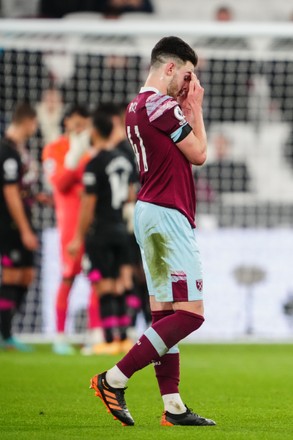 Declan Rice West Ham United Reacts Editorial Stock Photo Stock Image