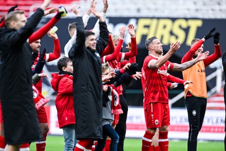 Antwerps Toby Alderweireld Celebrates After Winning Editorial Stock