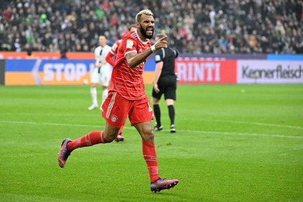 Bayerns Eric Maxim Choupomoting Celebrates Scoring Editorial Stock