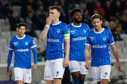 Genks Players Look Dejected During Soccer Editorial Stock Photo Stock