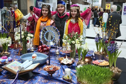 Iranians Pose By Tradtional Haft Sin Editorial Stock Photo Stock