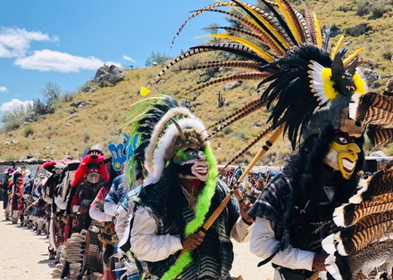 Members Yaqui Indigenous People Perform Rituals Editorial Stock Photo