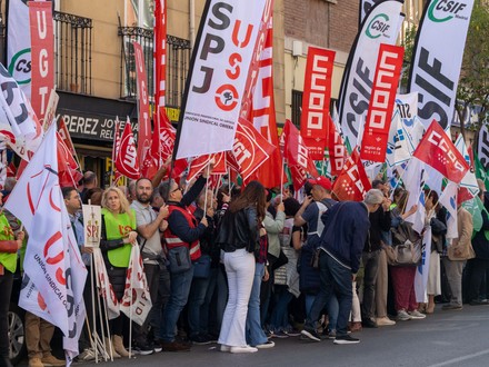 Madrid Ccoo Together Csif Staj Ugt Editorial Stock Photo Stock Image