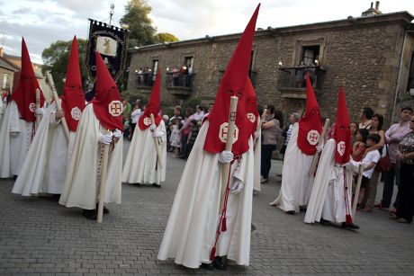 Penitents Brotherhood Jesus Nazareno De Ponferrada Editorial Stock