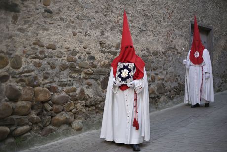 Penitents Brotherhood Jesus Nazareno De Ponferrada Editorial Stock