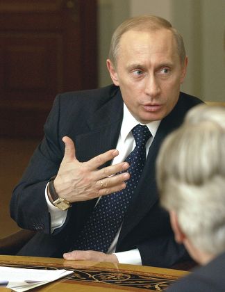 President Russia Vladimir Putin During His Editorial Stock Photo