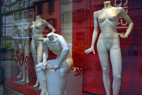 Naked White Mannequins Fashion Shop Clearance Editorial Stock Photo