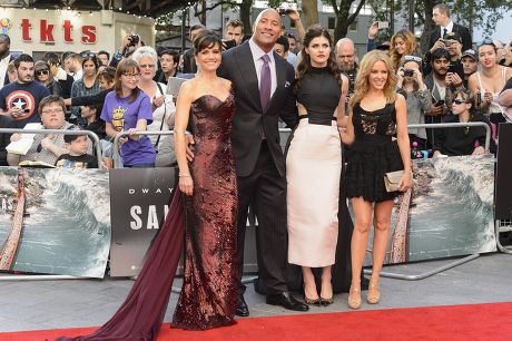 Carla Gugino Dwayne Johnson Alexandra Daddario Editorial Stock Photo