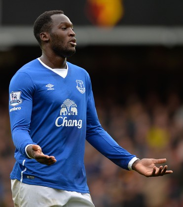 Romelu Lukaku Everton During Barclays Premier Editorial Stock Photo