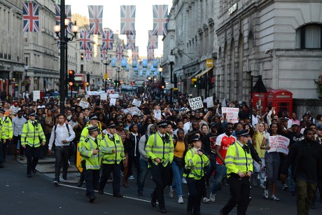 Protesters Clench Their Fist They Pledge Editorial Stock Photo Stock