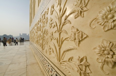 Marble Carvings Taj Mahal Unesco World Editorial Stock Photo Stock