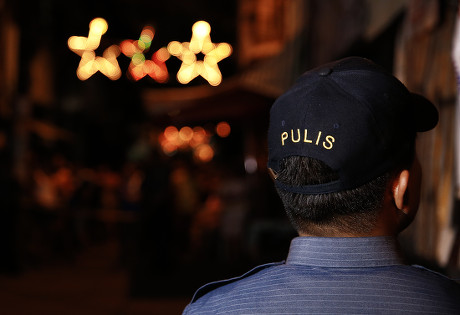 Philippine Police Officer Keeps Watch Crime Editorial Stock Photo