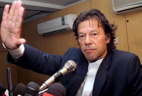 Imran Khan Cricketerturned Politician Leader Opposition Editorial Stock