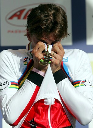 Fabian Cancellara Switzerland Celebrates On Podium Editorial Stock