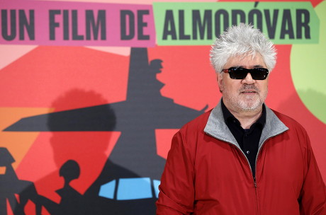 Spanish Filmmaker Pedro Almodovar Poses Media Editorial Stock Photo