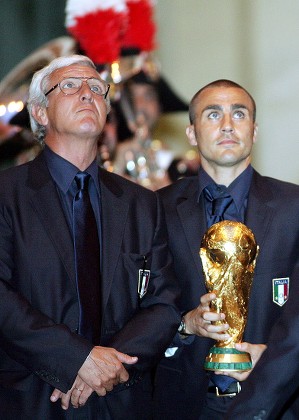 Italian Captain Fabio Cannavaro R Holds Editorial Stock Photo Stock